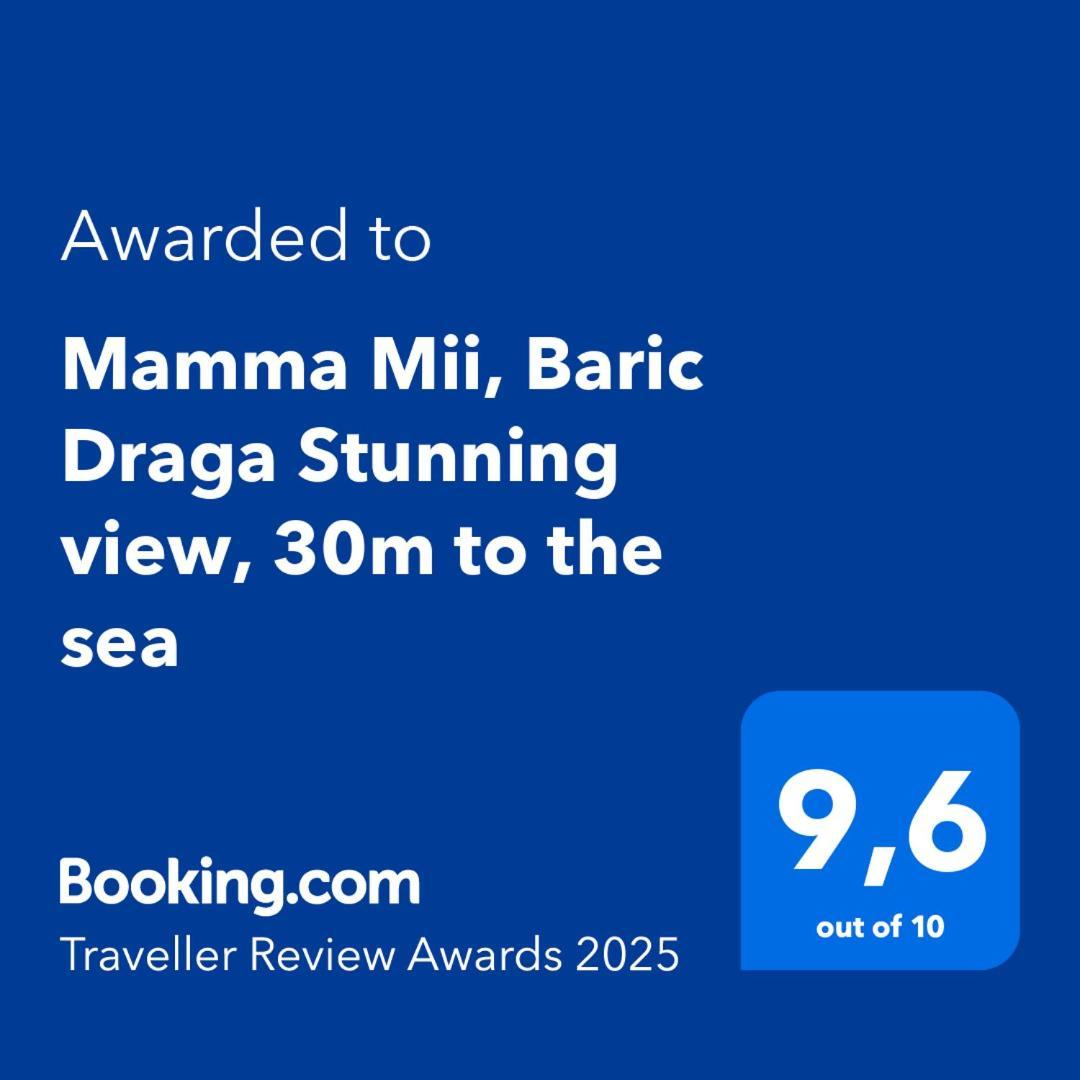 Apartamento Mamma Mii, Baric Draga Stunning View, 30M To The Sea Exterior foto