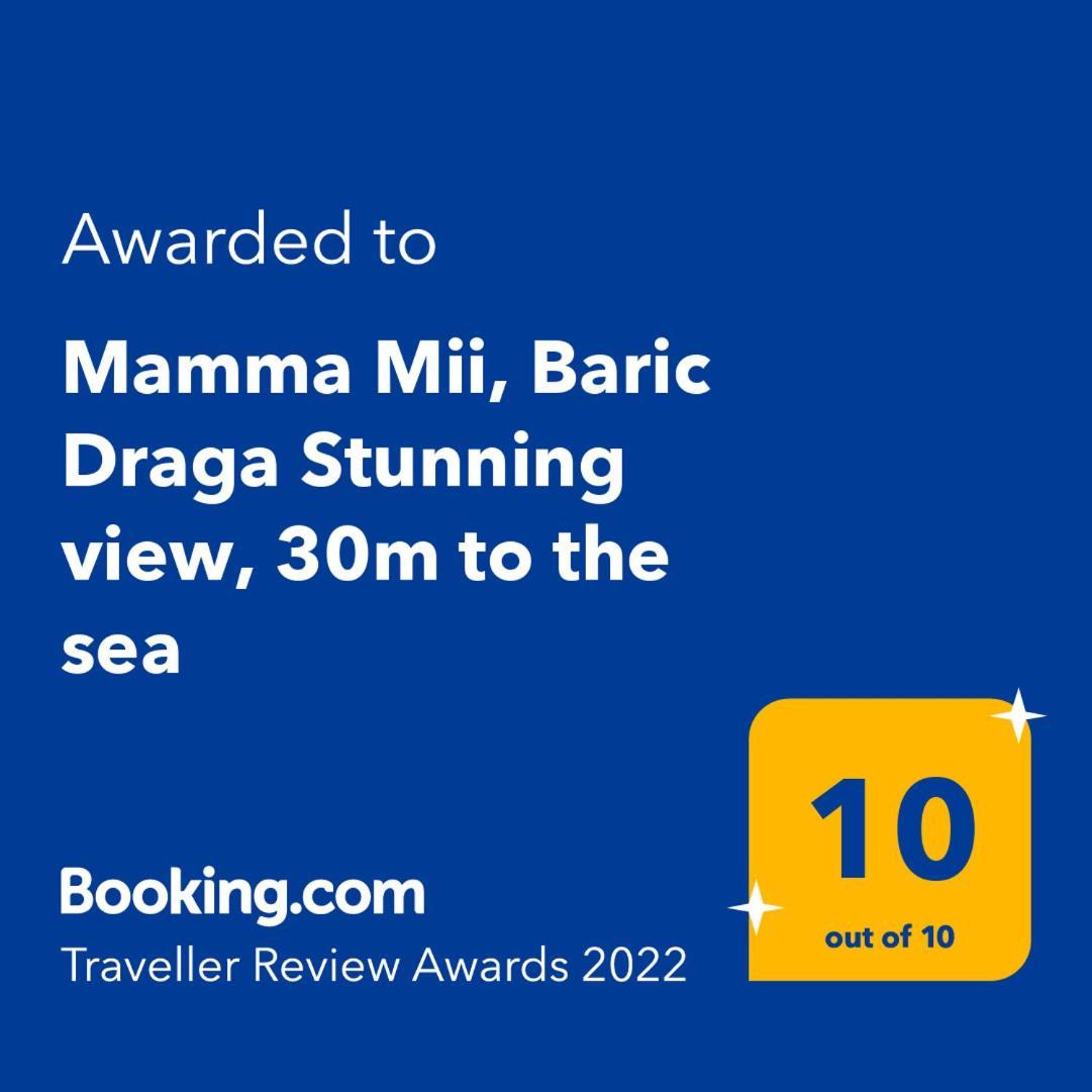 Apartamento Mamma Mii, Baric Draga Stunning View, 30M To The Sea Exterior foto